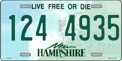 NH license plate 1244935