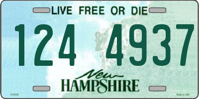 NH license plate 1244937
