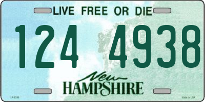 NH license plate 1244938