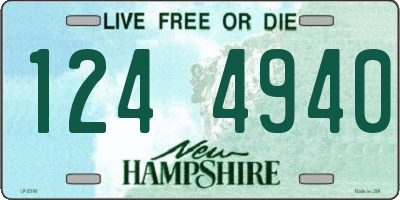 NH license plate 1244940