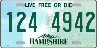 NH license plate 1244942