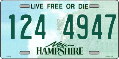 NH license plate 1244947