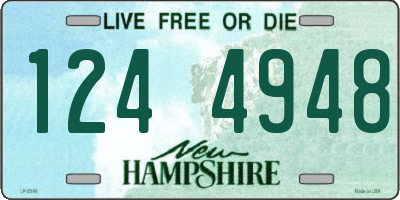 NH license plate 1244948
