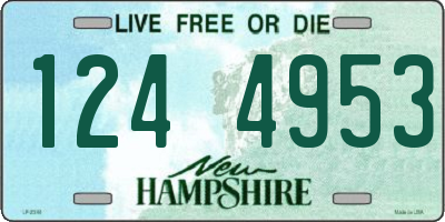 NH license plate 1244953