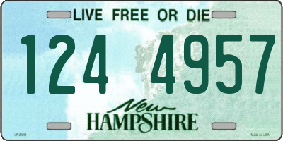 NH license plate 1244957