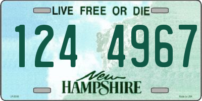NH license plate 1244967