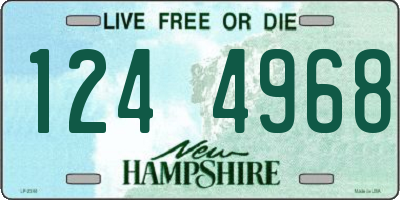 NH license plate 1244968