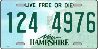 NH license plate 1244976