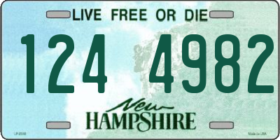 NH license plate 1244982