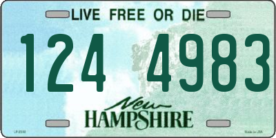 NH license plate 1244983