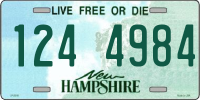 NH license plate 1244984