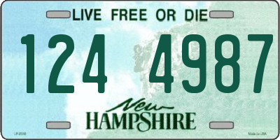 NH license plate 1244987