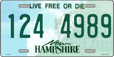 NH license plate 1244989