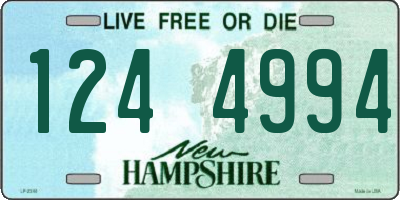 NH license plate 1244994