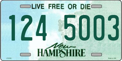 NH license plate 1245003