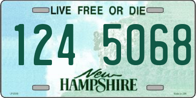 NH license plate 1245068