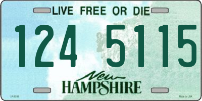 NH license plate 1245115