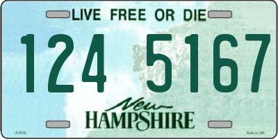 NH license plate 1245167