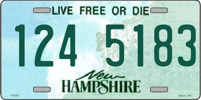 NH license plate 1245183