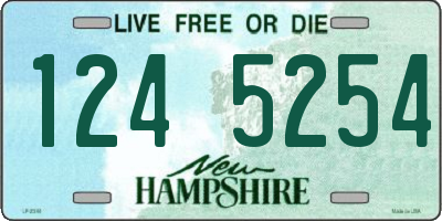 NH license plate 1245254