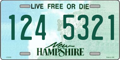 NH license plate 1245321