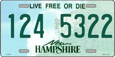 NH license plate 1245322