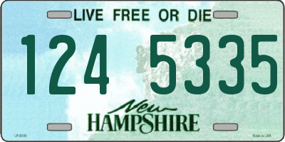 NH license plate 1245335