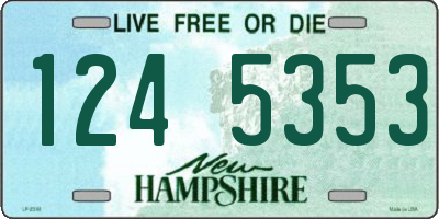 NH license plate 1245353