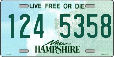 NH license plate 1245358