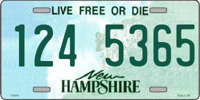 NH license plate 1245365