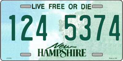 NH license plate 1245374