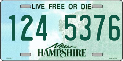 NH license plate 1245376