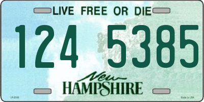 NH license plate 1245385