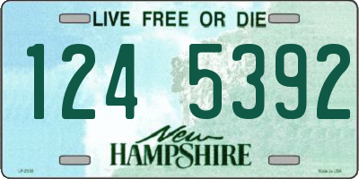 NH license plate 1245392