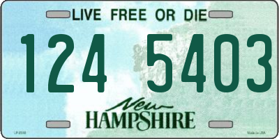 NH license plate 1245403