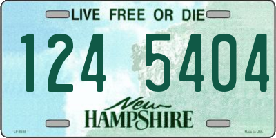 NH license plate 1245404