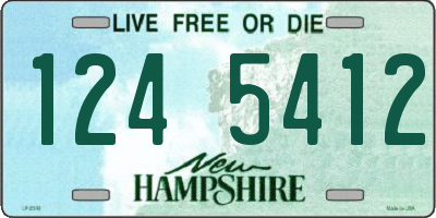 NH license plate 1245412