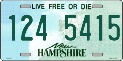 NH license plate 1245415