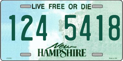 NH license plate 1245418