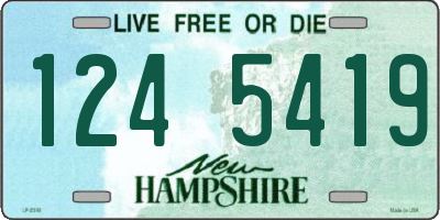 NH license plate 1245419