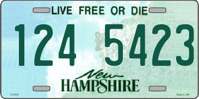 NH license plate 1245423