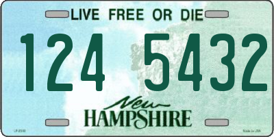 NH license plate 1245432