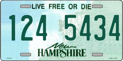 NH license plate 1245434