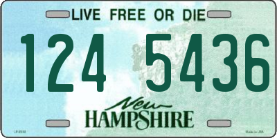 NH license plate 1245436