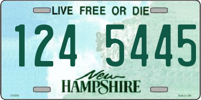NH license plate 1245445