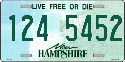 NH license plate 1245452