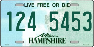 NH license plate 1245453
