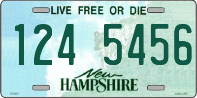 NH license plate 1245456