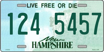 NH license plate 1245457