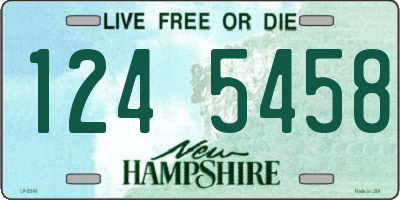 NH license plate 1245458